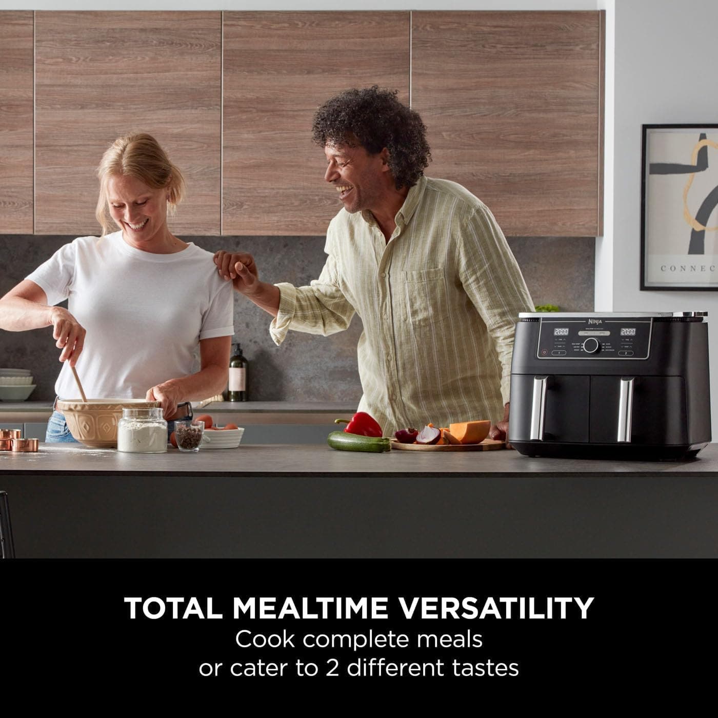 Buy Ninja,Ninja Foodi MAX Dual Zone Digital Air Fryer, 2 Drawers, 9.5L, 6-in-1, Uses No Oil, Max Crisp, Roast, Bake, Reheat, Dehydrate, Cook 8 Portions, Non-Stick Dishwasher Safe Baskets, Black AF400UK - Gadcet UK | UK | London | Scotland | Wales| Near Me | Cheap | Pay In 3 | Kitchen Appliances